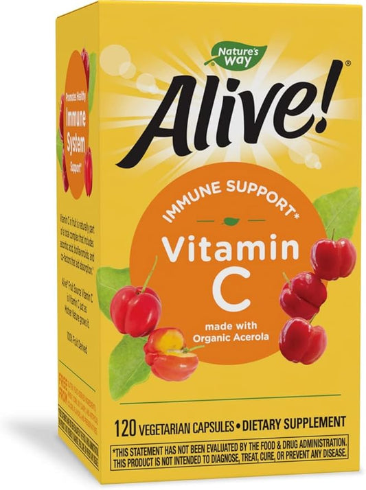 Nature's Way Alive! Vitamin C Supplement 120 Capsules