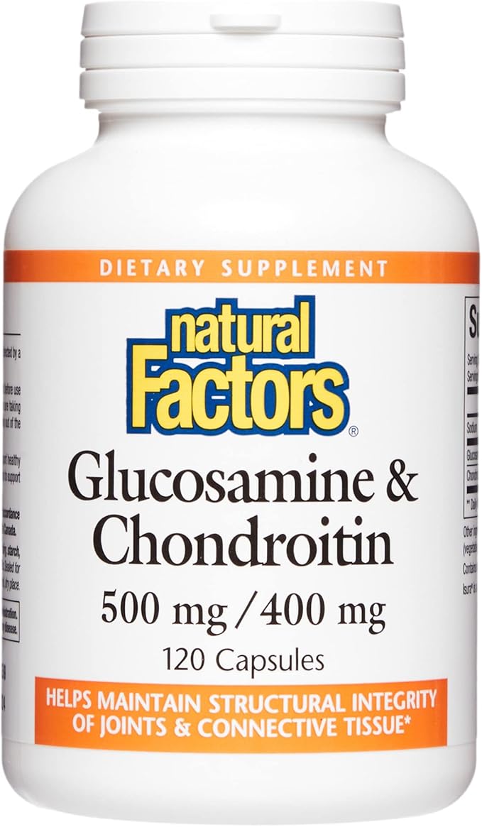 Natural Factors, Glucosamine & Chondroitin, Supports 120 Capsules