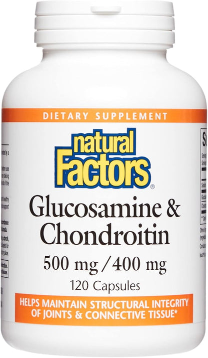 Natural Factors, Glucosamine & Chondroitin, Supports 120 Capsules