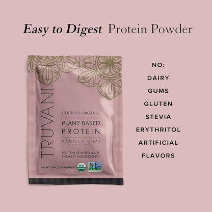 Truvani Vegan Pea Protein Powder 20g Organic 10 Servings