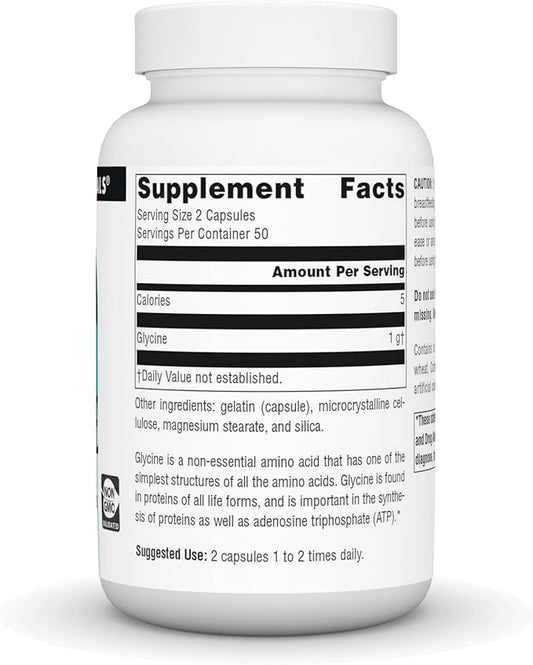 Source Naturals Glycine 500 mg Amino 200 Capsules