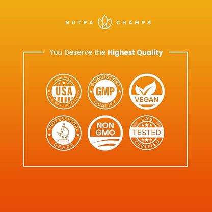NutraChamps (2 Pack) Vitamin C 1000mg 120 Capsules 500mg Powder