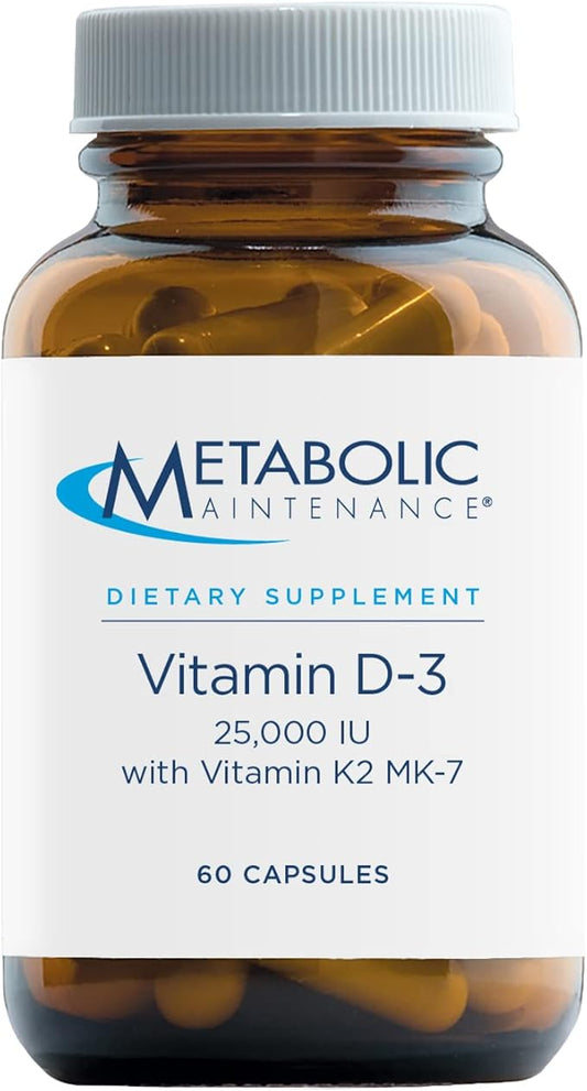 Metabolic Maintenance Vitamin D-3, 25,000 IU K2 to K2 MK-7 MK-7 (60 (60 Capsules)