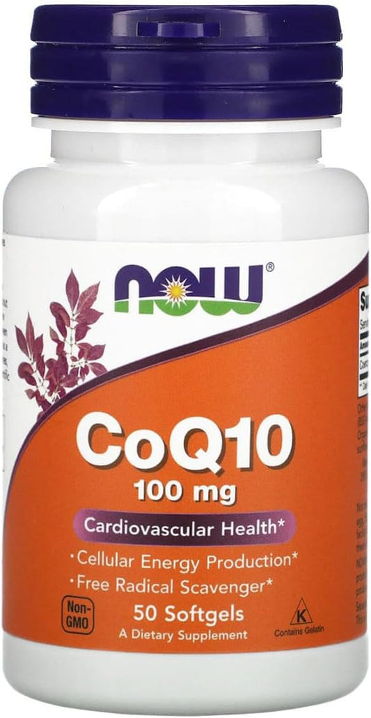 NOW Supplements, CoQ10 (Coenzyme Q10) 100 50 Softgels