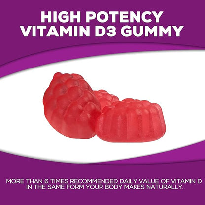 Vitamin D3 Gummies Extra Strength 5000 (125 mcg) 60 Gummies