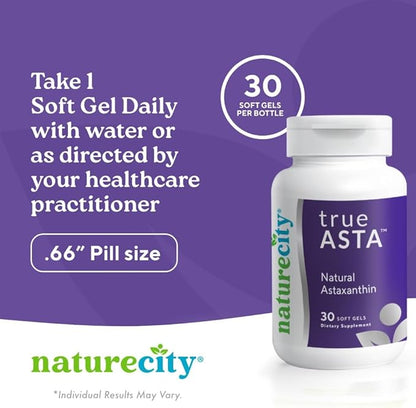 True-Asta AstaReal Natural Astaxanthin Supplements 6mg (30 Soft