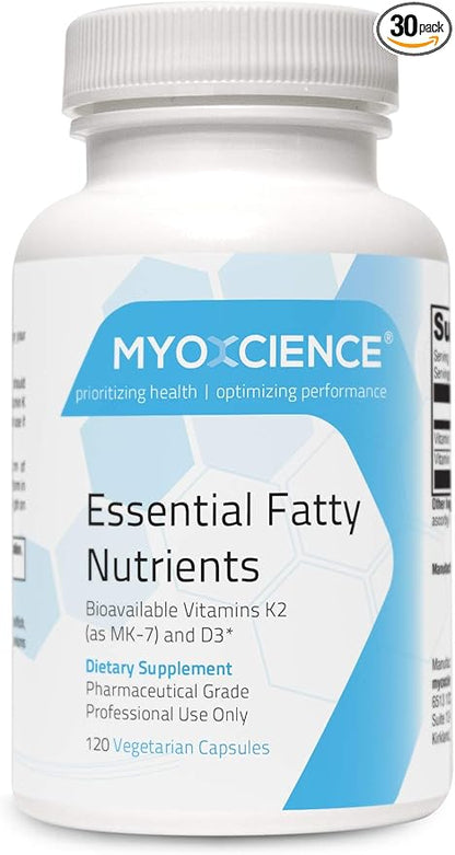 MYOXCIENCE Essential Fatty Nutrients | Vitamin D3 5,000 IU | Vitamin K2 as MK-7 90 mcg (Large)