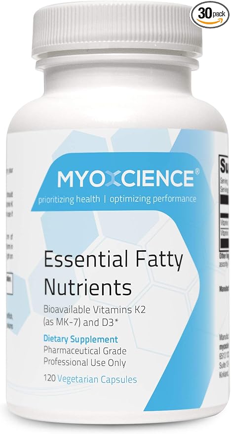 MYOXCIENCE Essential Fatty Nutrients | Vitamin D3 5,000 IU | Vitamin K2 as MK-7 90 mcg (Large)
