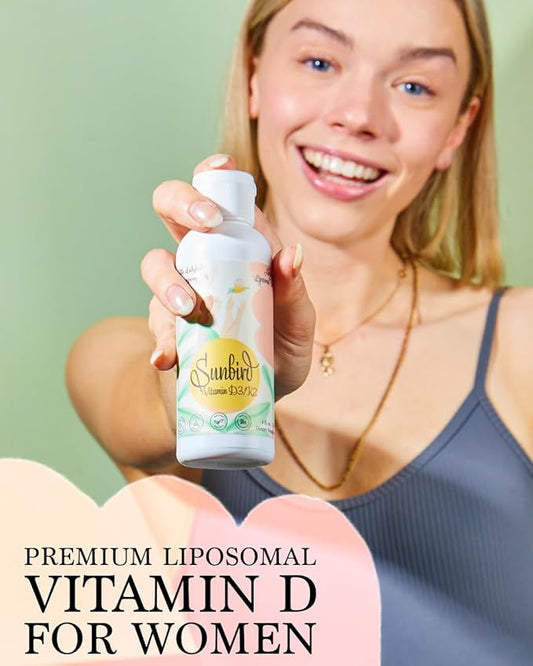 Sunbird Liposomal Liquid Vitamin D for Women D3 and K2 for D3 with K2, Made