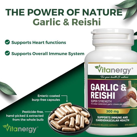 Garlic & Reishi Capsules 120 Vegan