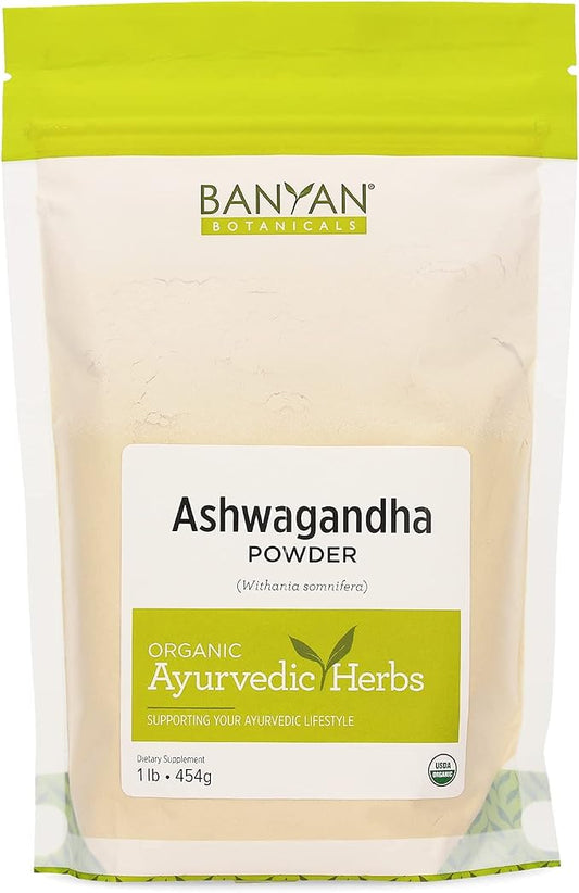 Banyan Botanicals Organic Ashwagandha Powder – 1lb– Non-GMO