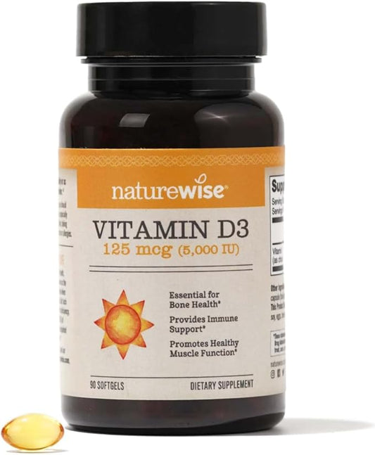 NatureWise Vitamin D3 5000iu (125 mcg) 90 Count