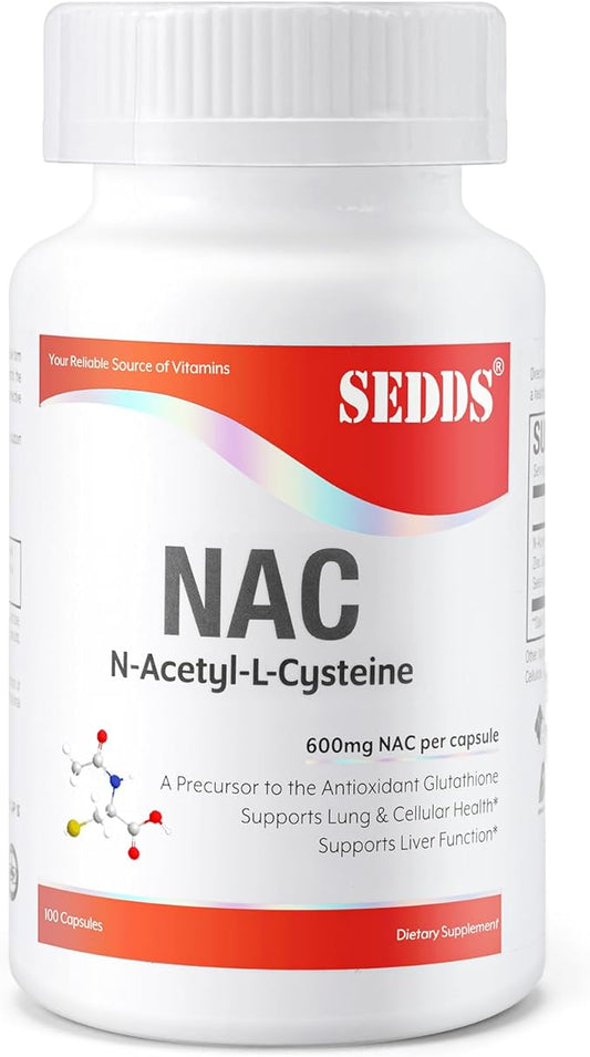 Supplements, N-Acetyl Cysteine (NAC) 600mg, 100