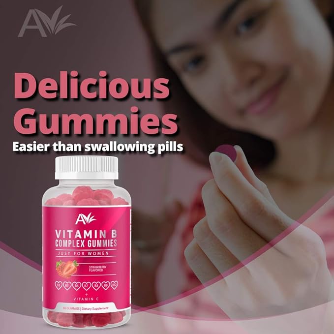 Avilana Vitamin B Complex Just B12, B7 B7 (Biotin), B6, B3 B3 (Niacin), B5, B6, B6, B8, B8, B9 B9 (Folate)s, (1 Pack)