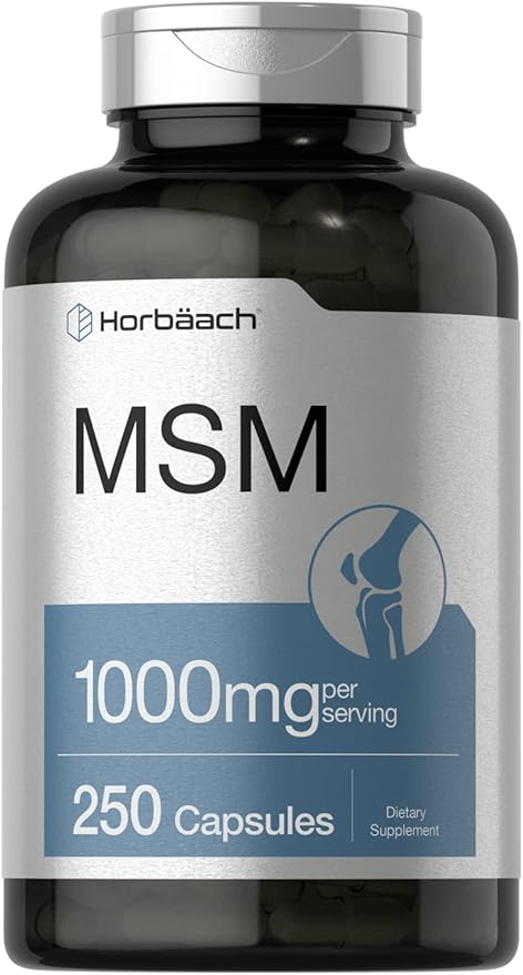 Horbäach MSM Supplement Capsules 1000mg | 250 Count