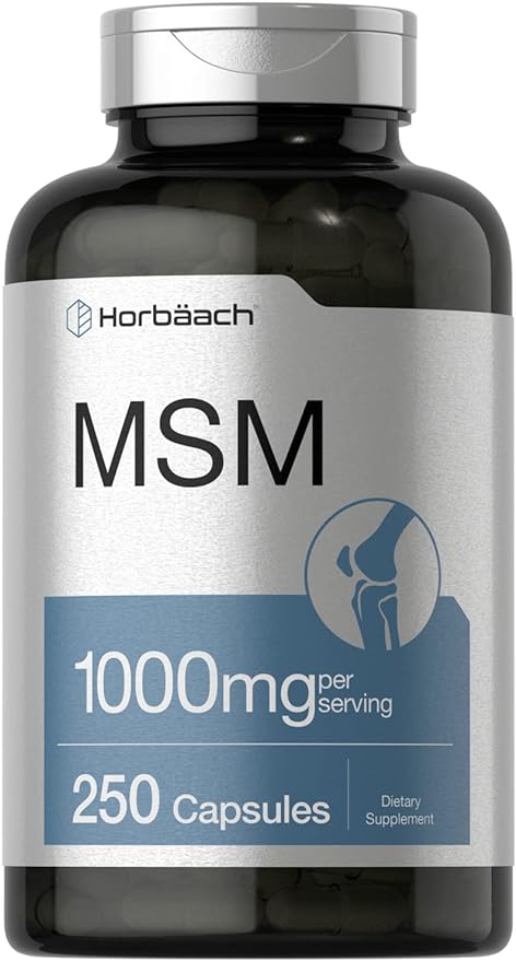 Horbäach MSM Supplement Capsules 1000mg | 250 Count