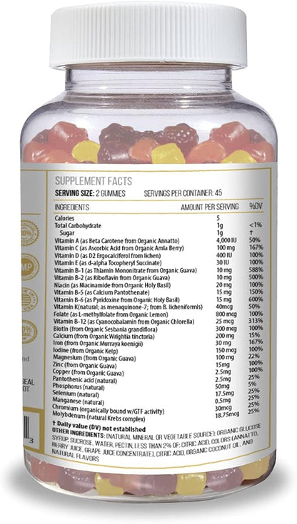 ACTIF Organic Bariatric Gummies with 25+ 90 Count