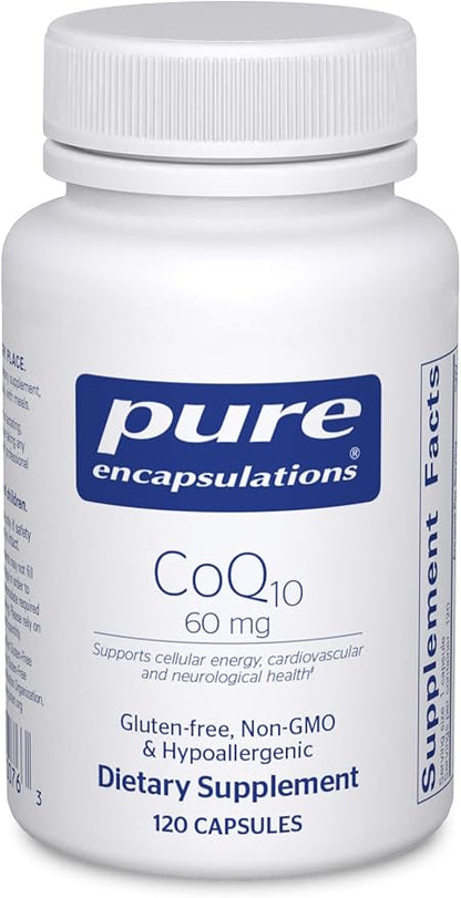 Pure Encapsulations CoQ10 60 mg Q10 Supplement 120 Capsules