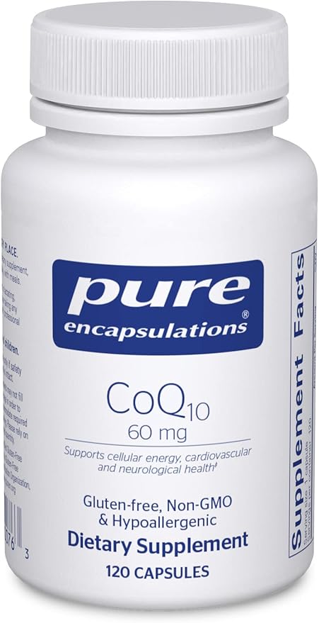 Pure Encapsulations CoQ10 60 mg Q10 Supplement 120 Capsules