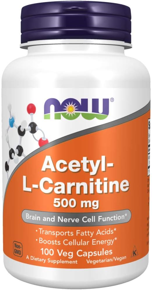 NOW Supplements, Acetyl-L Carnitine 500 mg, 100 Veg