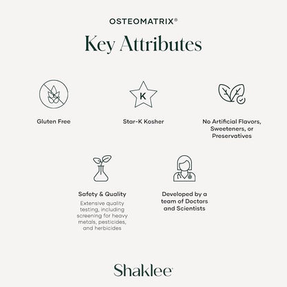 Shaklee OsteoMatrix® - Build & Maintain Strong Bones - 100% DV Calcium & Magnesium - Vitamins D & K - Zinc, Manganese - Clinically Tested for Absorption - 360 Caplets