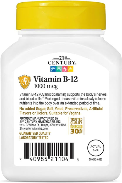 21st Century B 12 1000 mcg 110 Count