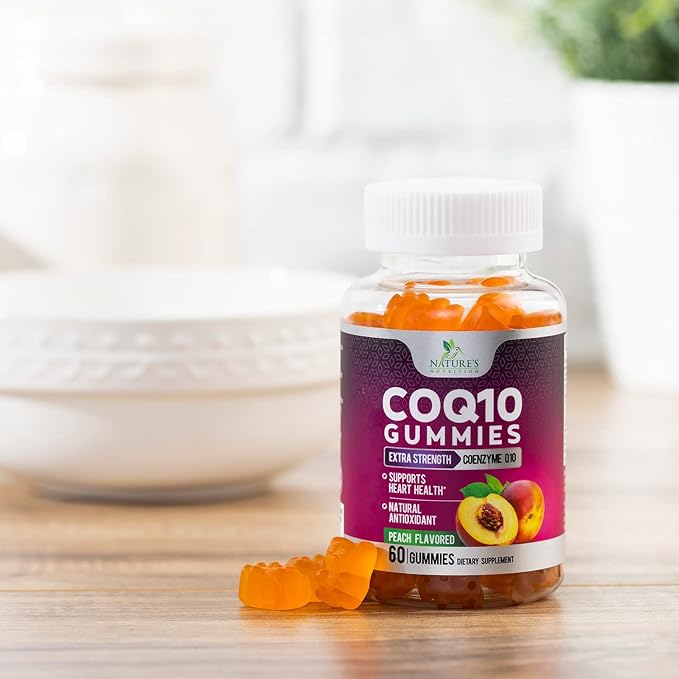CoQ10 100mg Gummies Q10 Supplement, CoQ10 Gummies Q10 Gummy 60 Count Q10 Vitamins