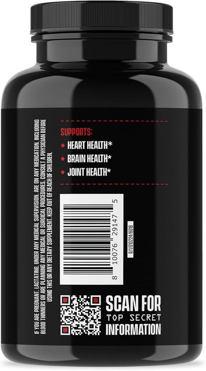 Jocko Fuel Omega 3 Fish Oil Supplement 2000mg Omega 3 Fatty (30 Capsules) (30 Day