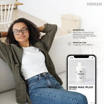HU-Omni MAG Plus D3+K2+Mg: Vitamin D Supplement D3 5,000 5,000 IU, K2 120 120 mcg(MK7), mcg(MK7), MG 75mg - 120 Capsules
