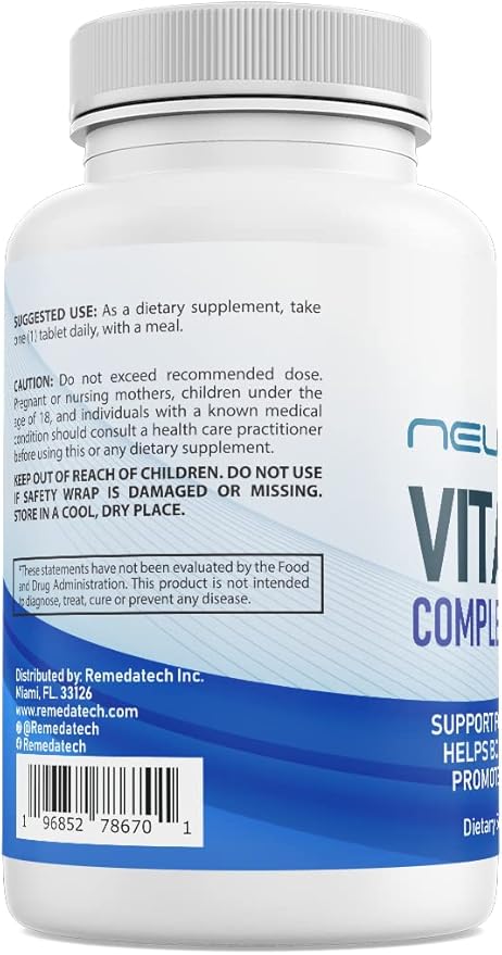 Vitamin B Complex and Folic Acid 60 Tablets