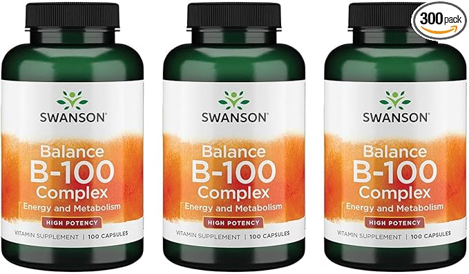 Swanson Vitamin B-100 (100 Capsules) (3 Pack)