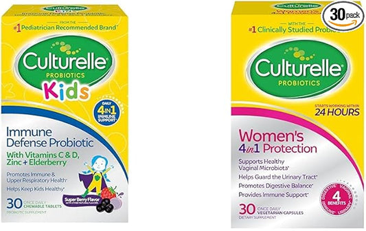 Culturelle Immune Defense Probiotic with Vitamin 4-in-1 & 4-in-1 Daily