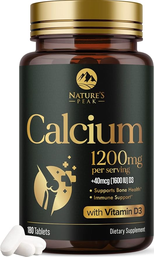 Calcium 1200 mg with Vitamin D3, 180 Tablets