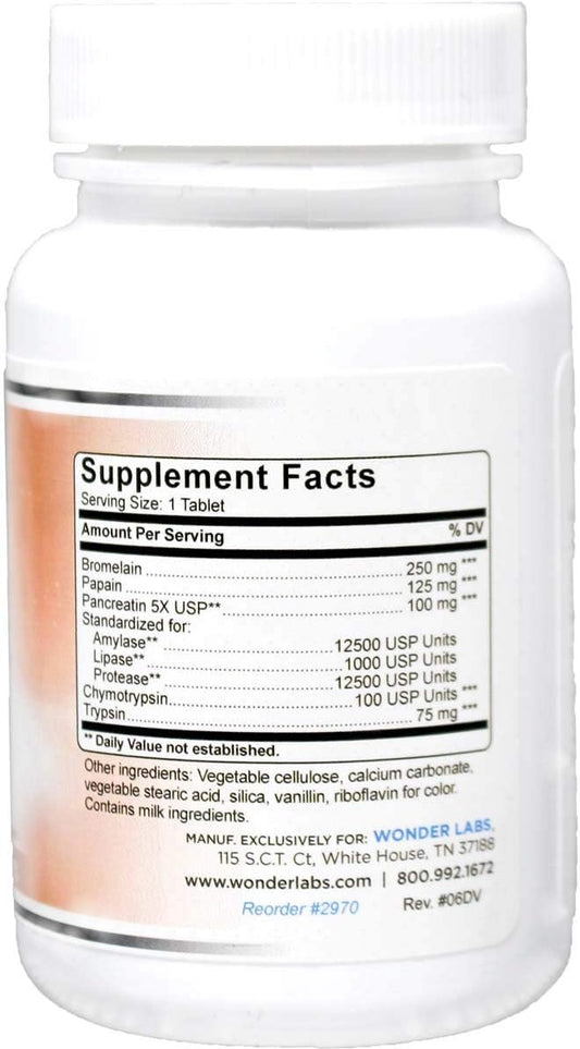 Proteolytic Enzymes | Bromelain Papain Pancreatin 550 mg 100 tablets