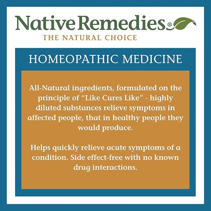Native Remedies TremorSoothe - Natural Homeopathic Formula to Temporarily Control Shakes, Tremors, Muscle Spasms and Twitches -180 Tablets