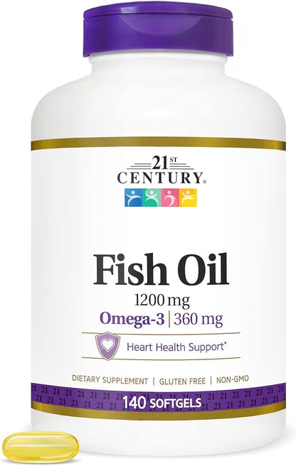 21st Century Fish Oil 1200 mg 140 Count