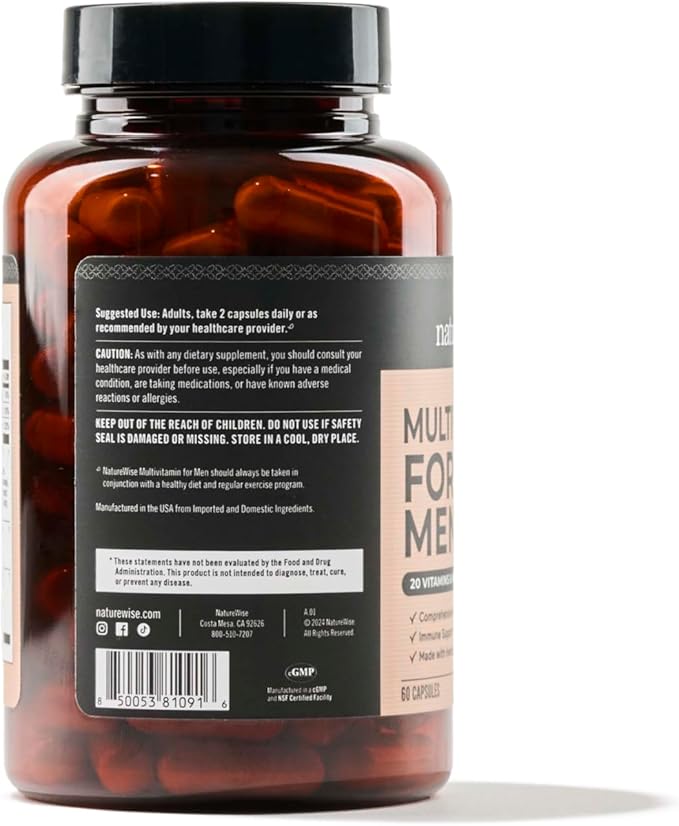 NatureWise Multivitamin for Men 60 Capsules[1-Month Capsules[1-Month Supply]