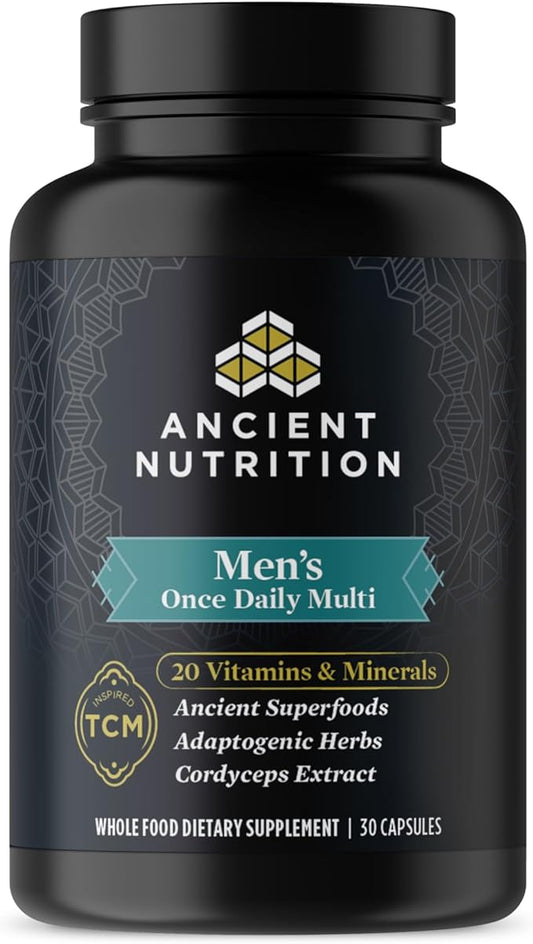 Ancient Nutrition Multivitamin for Men, Ancient 30 Ct, K2, Fenugreek