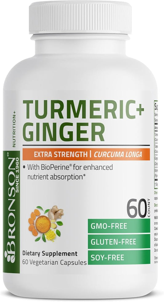 Bronson Turmeric + Ginger Extra Strength 60 Vegetarian