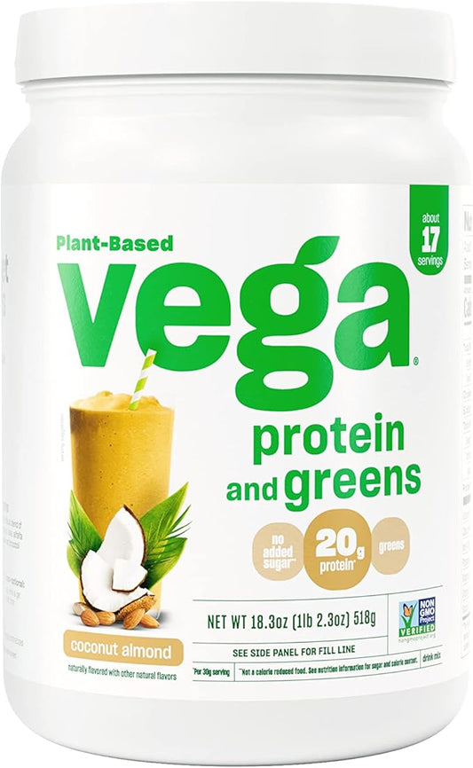 Vega Protein and Greens Protein Powder, 20g Plant 1.1 lbs