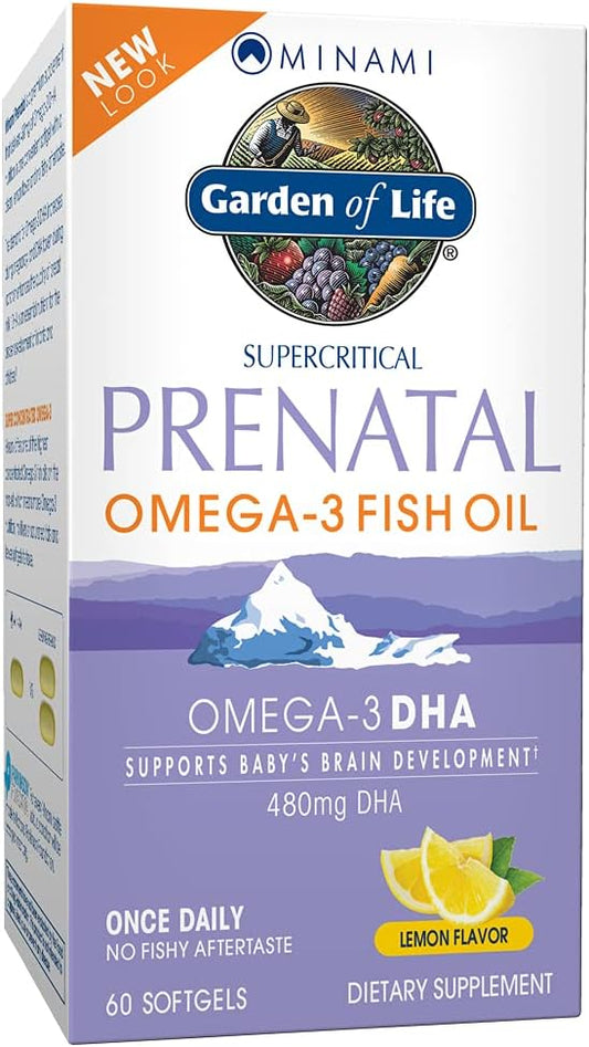 Garden of Life Prenatal DHA Omega 3 Fish 60 Softgels