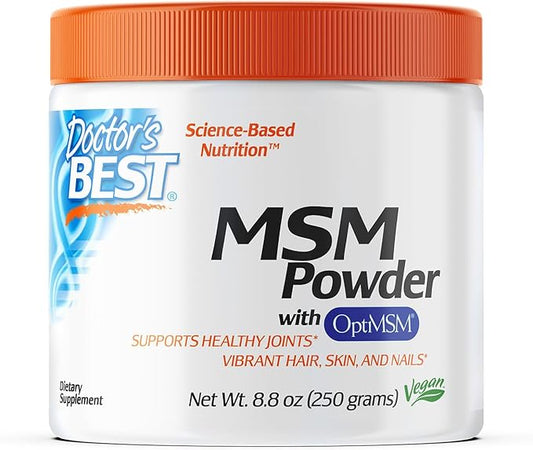 Doctor's Best MSM Powder with OptiMSM, 250 Grams