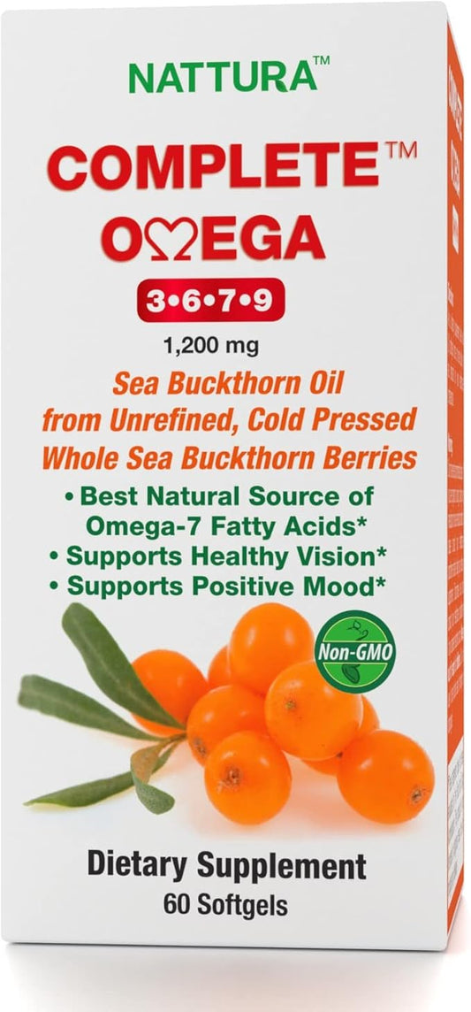 Complete Omega 3-6-7-9, Pure Sea Buckthorn 1 Bottle 60 Capsules