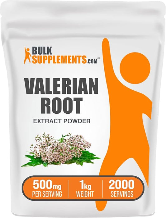 BulkSupplements.com Valerian Root Extract Powder 500mg per 1kg (2.2 (2.2 lbs), 1