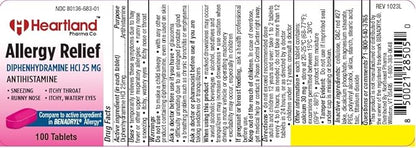 Diphenhydramine HCI | Diphenhydramine Allergy Relief 25 mg 100 Count 2-Pack