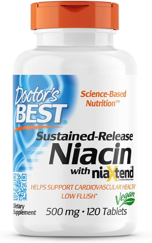 Doctor's Best TimeRelease Niacin with Niaxtend 500 mg 120 Count