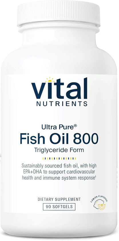 Vital Nutrients Ultra Pure® Fish Oil 800 Triglyceride Omega-3 Fatty 90 Count