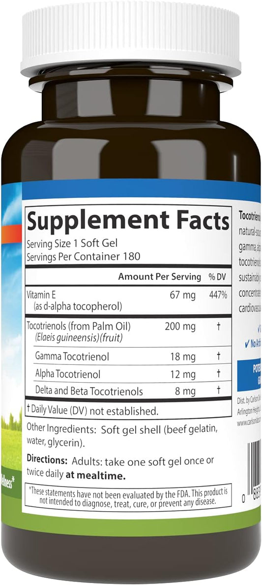 Carlson - Tocotrienols, 40 mg, 180 Softgels