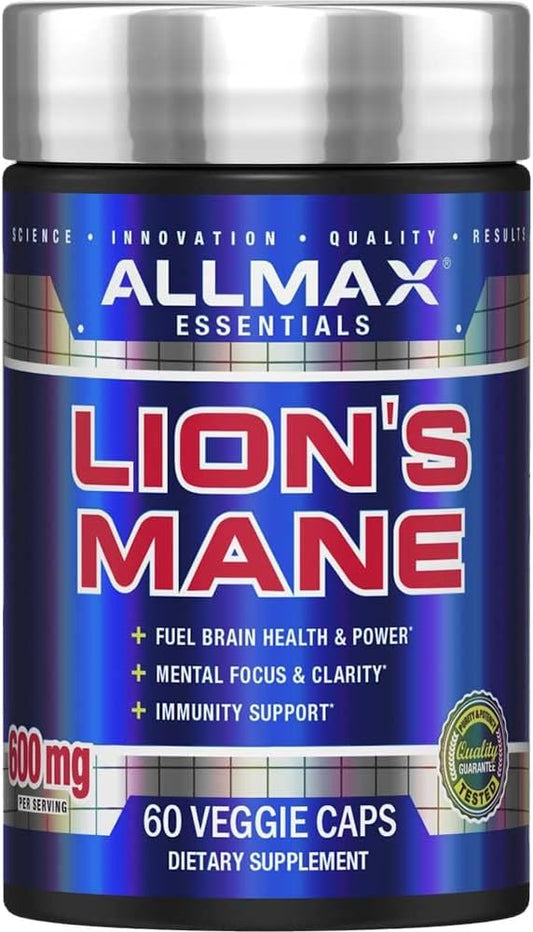 ALLMAX Lion’S Mane - 60 Veggie Capsules - Advanced Nootropic - 30 Servings
