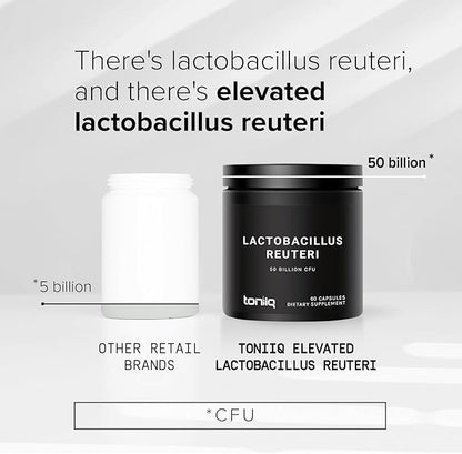 Toniiq 50 Billion CFU Lactobacillus Reuteri 50mg per 60 Vegetarian 60 Servings